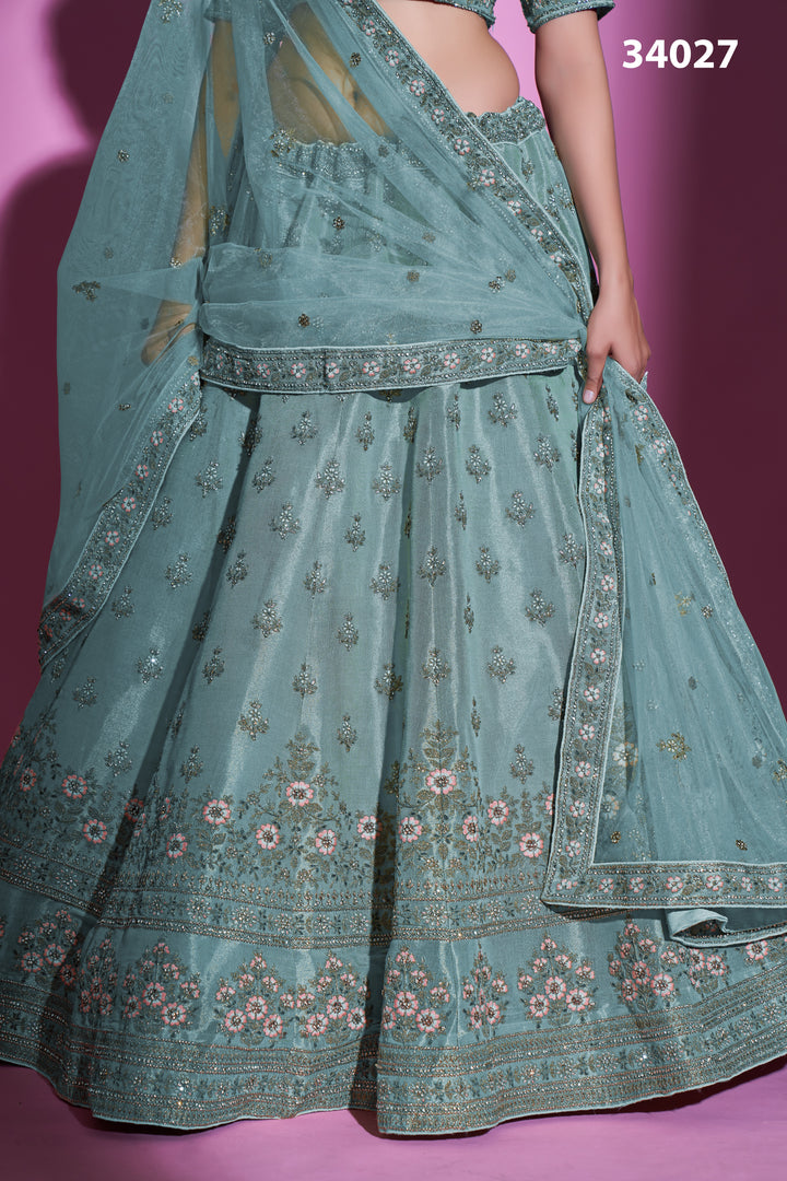 Georgette Lehenga with Zari & Stone Work | Designer Ethnic Wear for Women