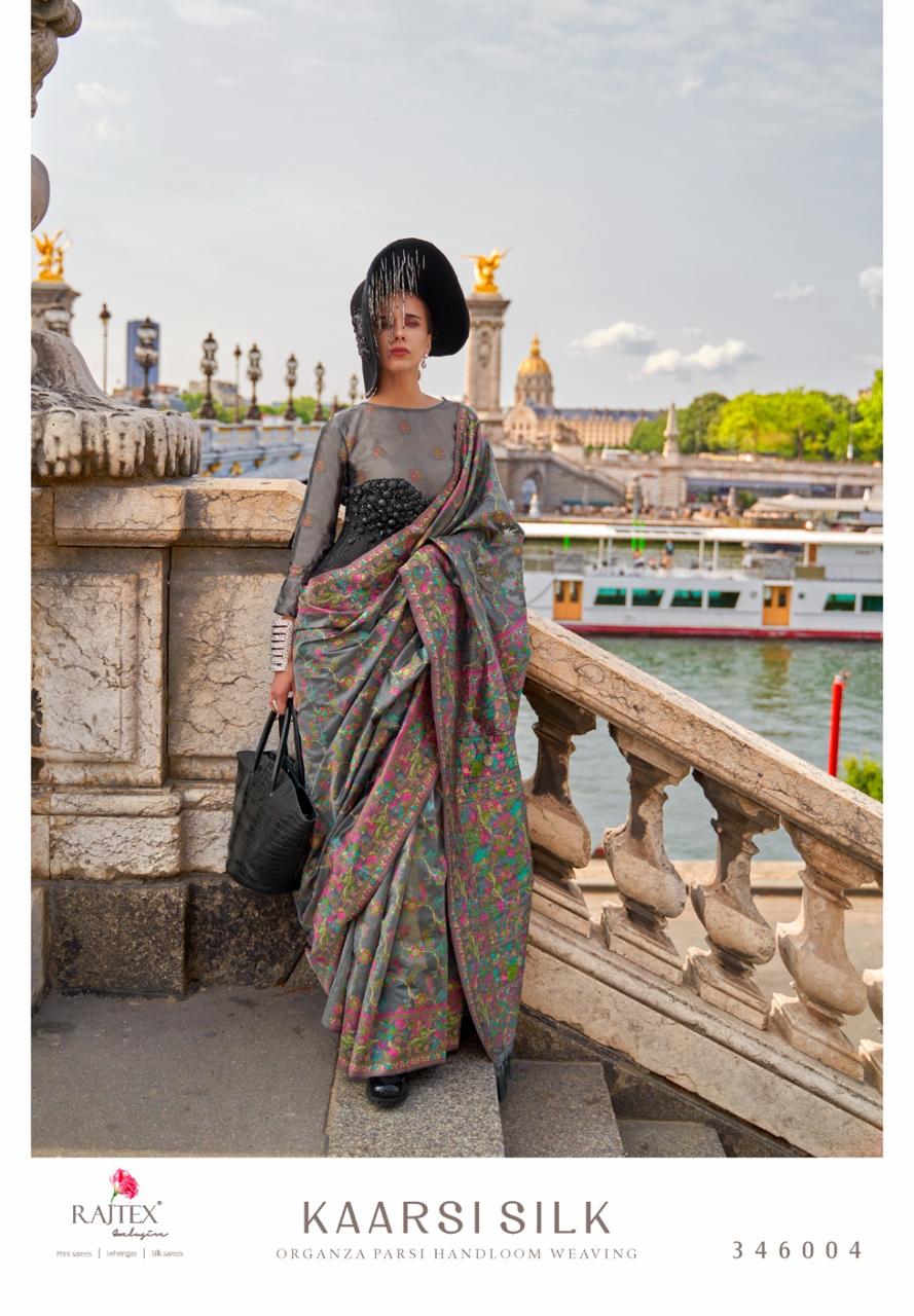 Elegant Handloom Organza Parsi Weaving Saree | Perfect for Special Occasions