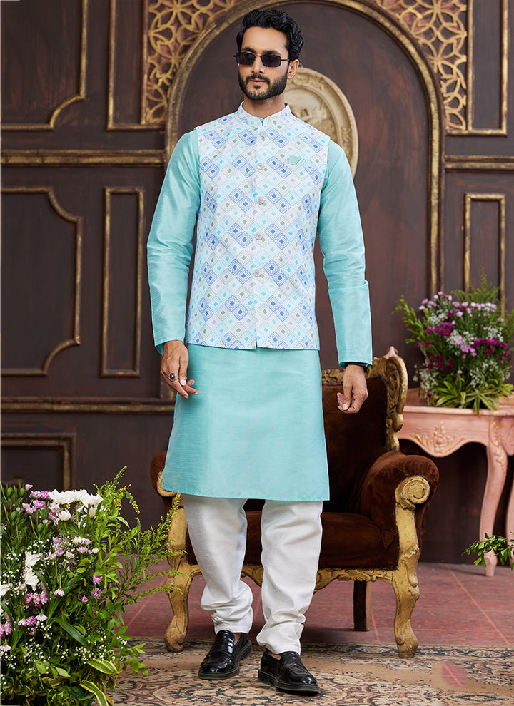 Sophisticated Formal banarasi silk Premium Kurta Pajama | A Must-Have for Exclusive Festive Wardrobes