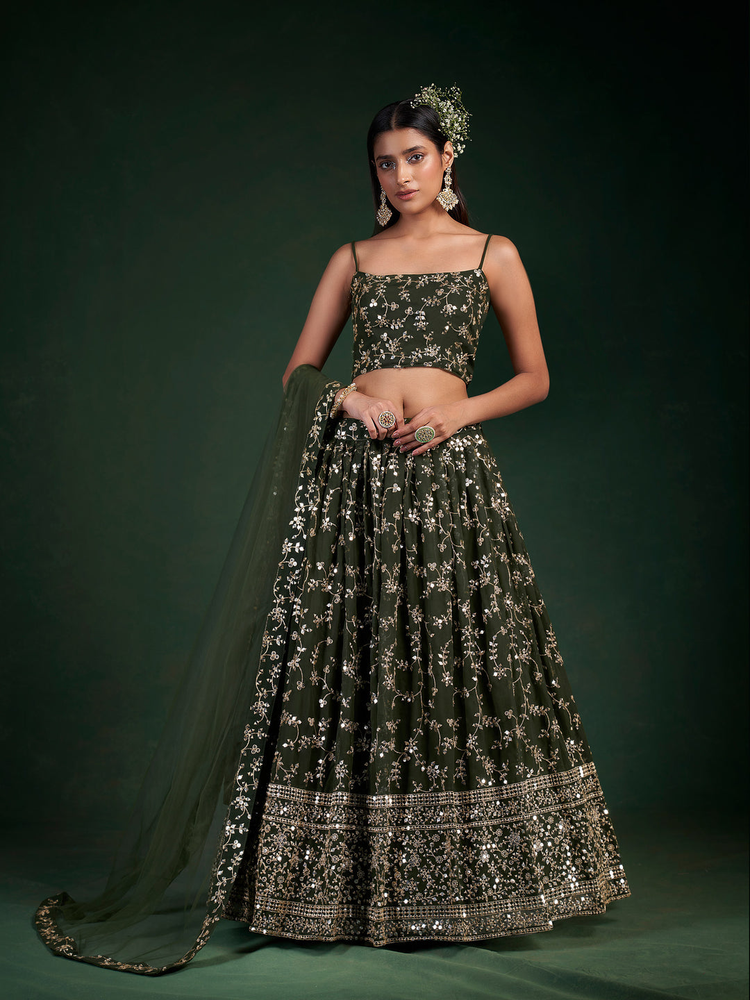 Bridal Lehenga Choli for Women | Wedding Lehenga with Zari & Sequins