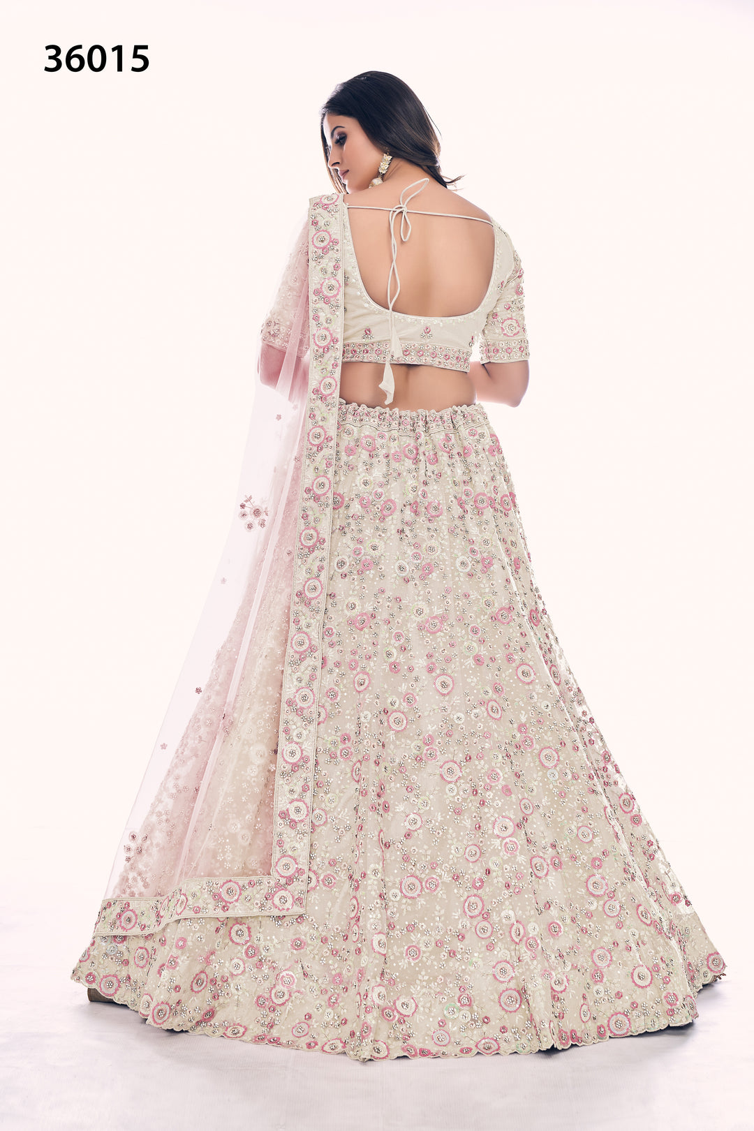 Bridal Embroidered Lehenga Set | Designer Soft Net Lehenga for Women