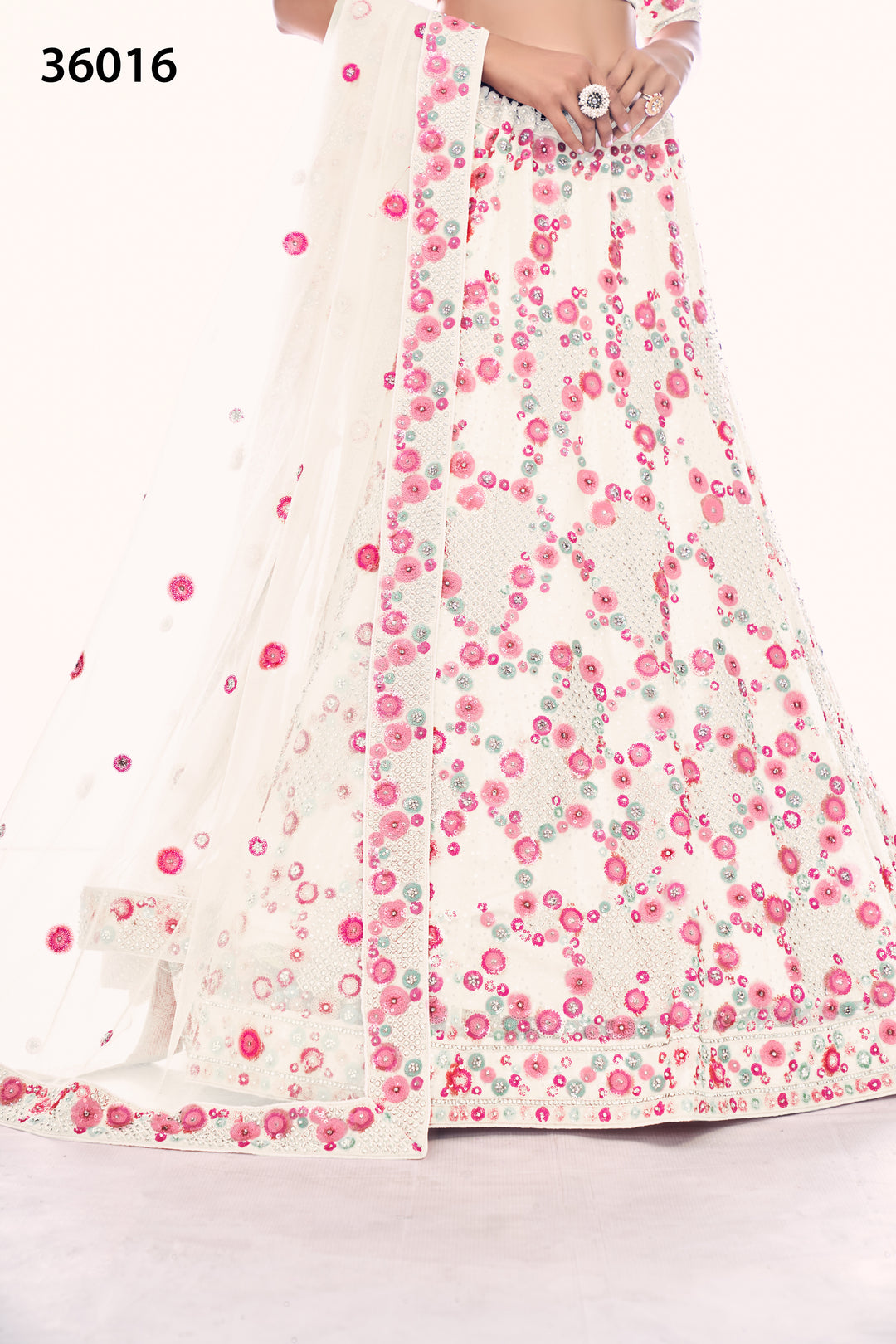 Designer Soft Net Lehenga Choli Set | Bridal Embroidered Lehenga for Women