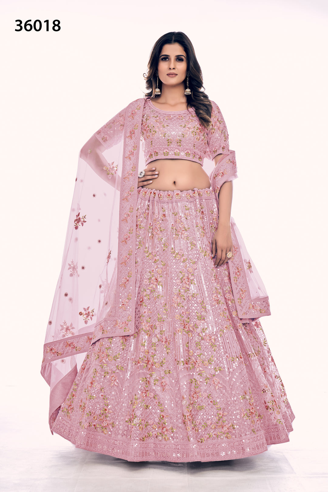 Luxurious Bridal Soft Net Lehenga | Embroidered Designer Lehenga Choli