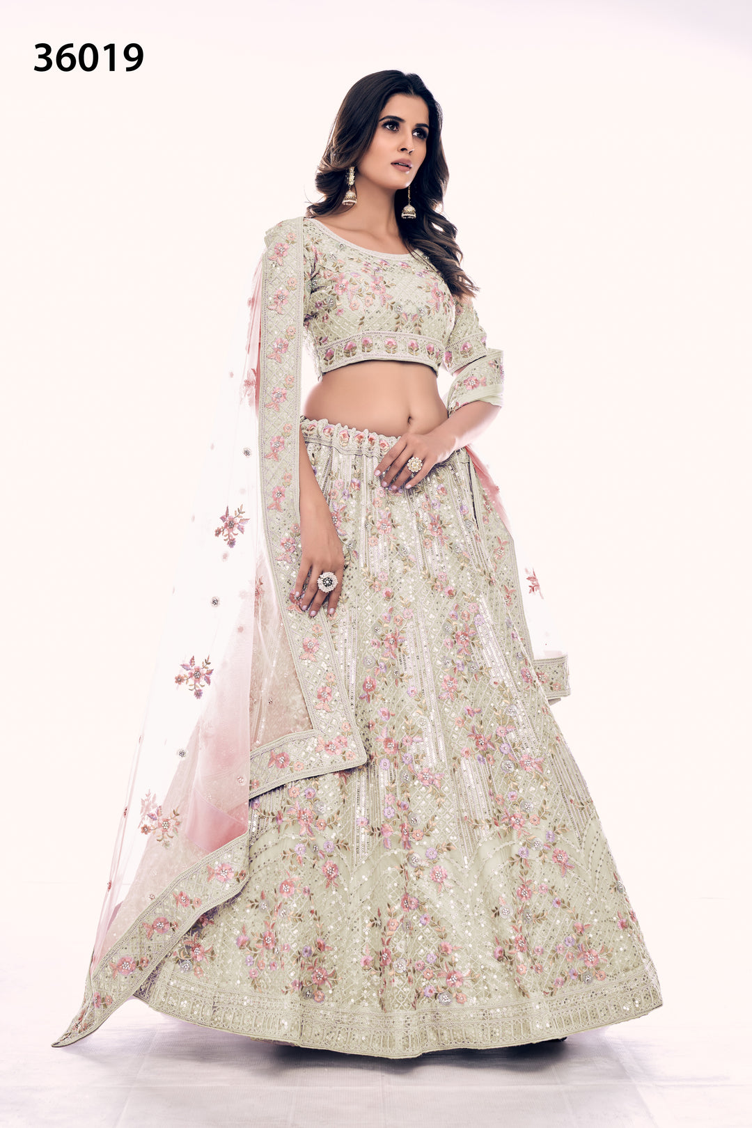 Luxurious Bridal Soft Net Lehenga | Embroidered Designer Lehenga Choli