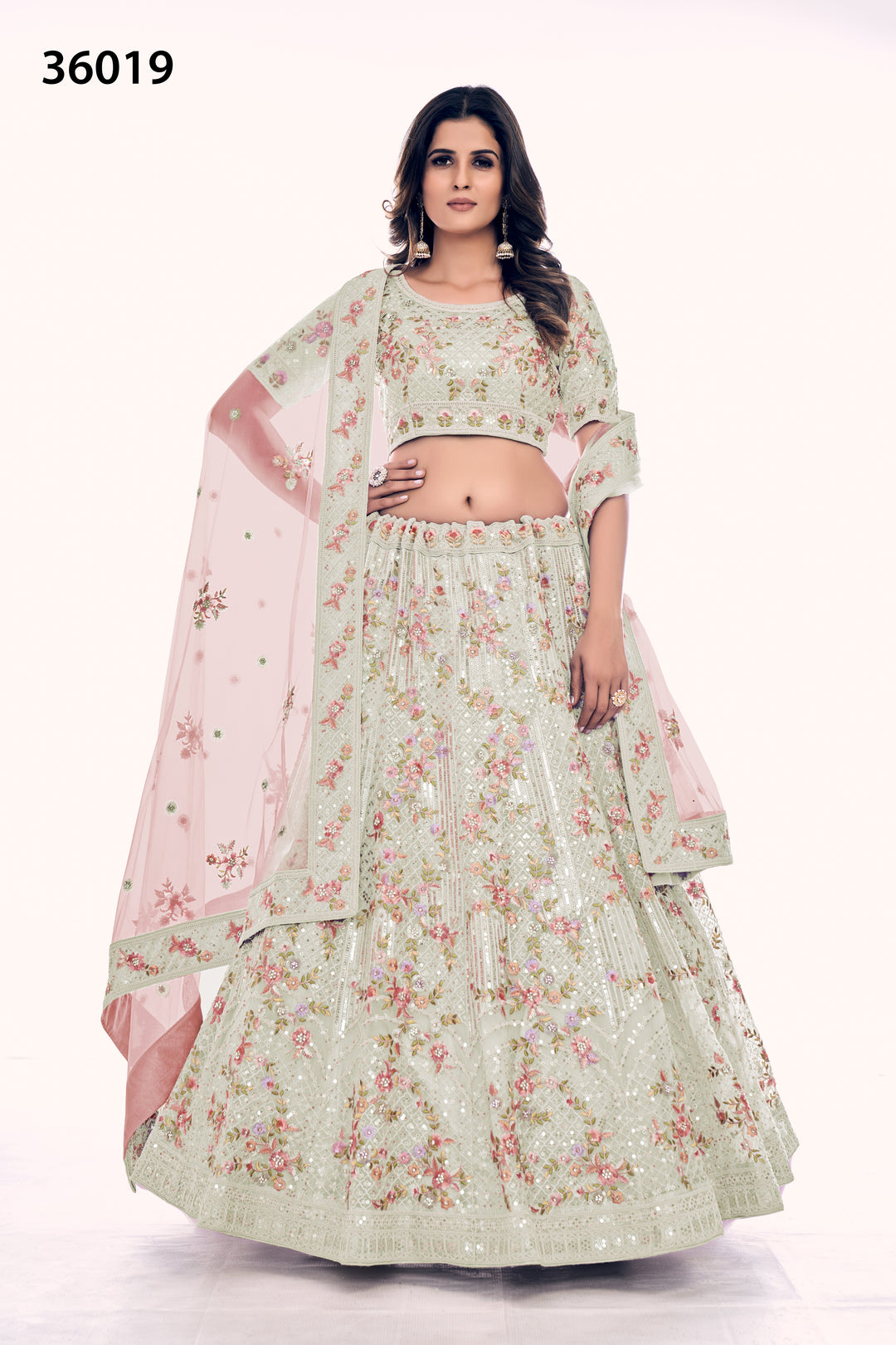 Luxurious Bridal Soft Net Lehenga | Embroidered Designer Lehenga Choli