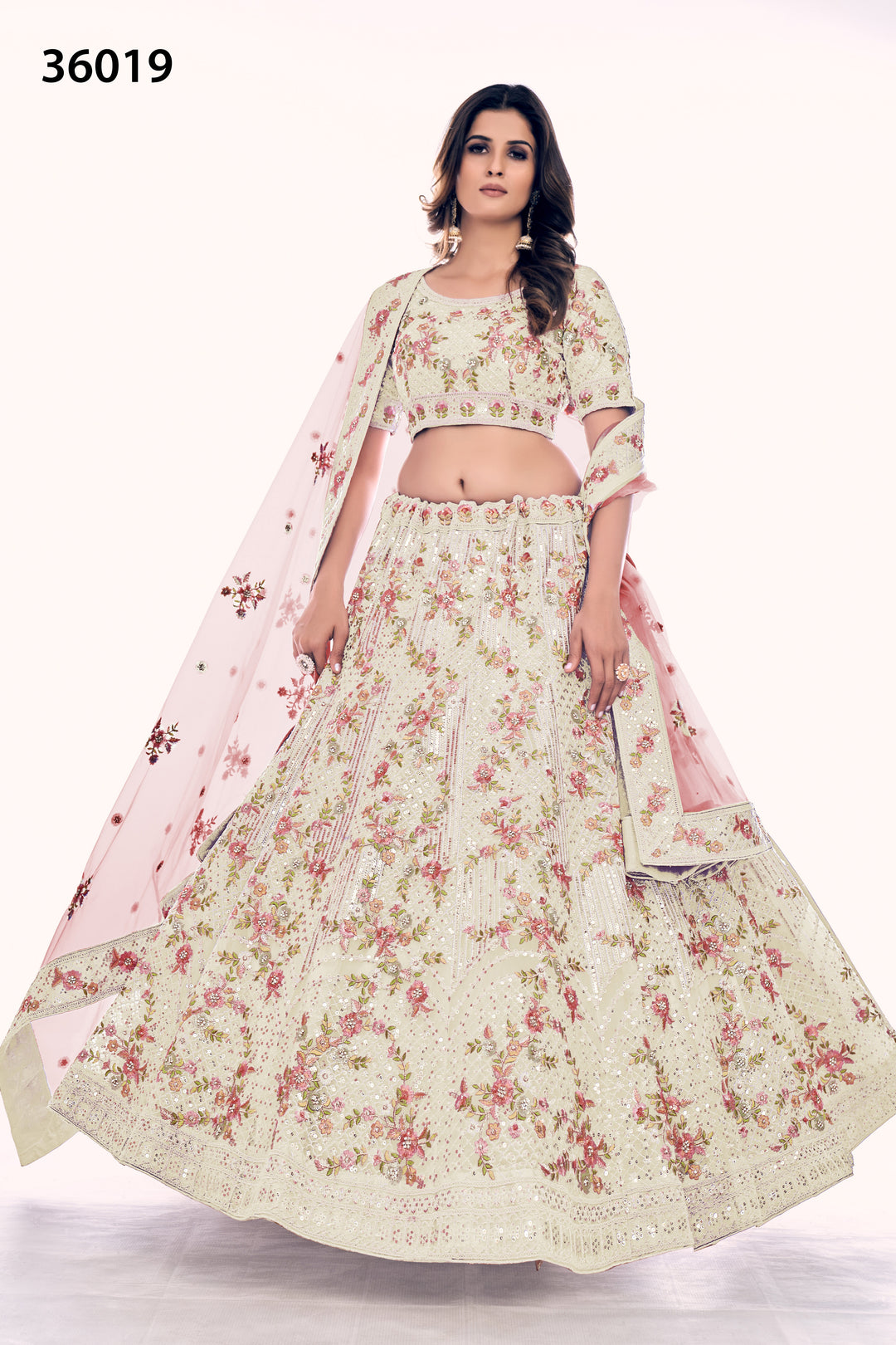 Luxurious Bridal Soft Net Lehenga | Embroidered Designer Lehenga Choli