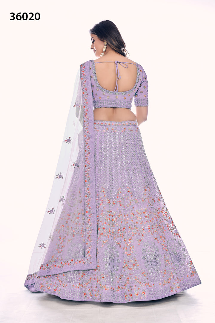 Exquisite Bridal Lehenga Choli | Soft Net Embroidered Wedding Lehenga