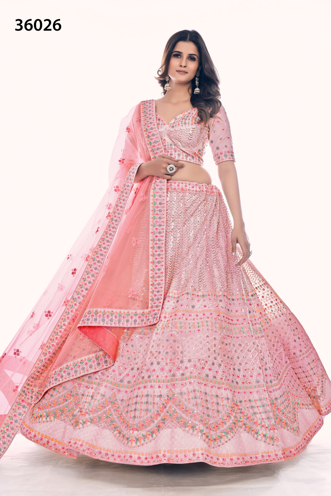 Exclusive Designer Lehenga Choli Set | Soft Net Bridal Lehenga for Women