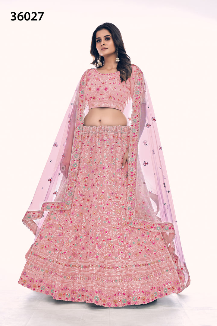 Designer Gota Silk Lehenga Choli Set | Soft Net Dupatta for Women