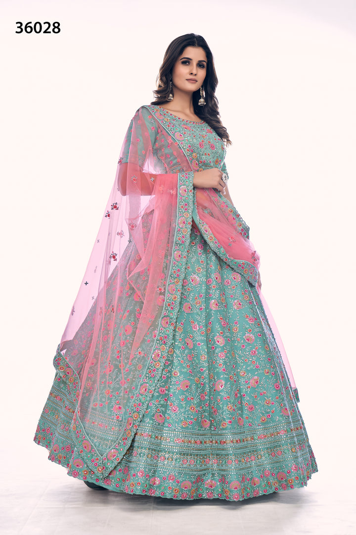 Designer Gota Silk Lehenga Choli Set | Soft Net Dupatta for Women