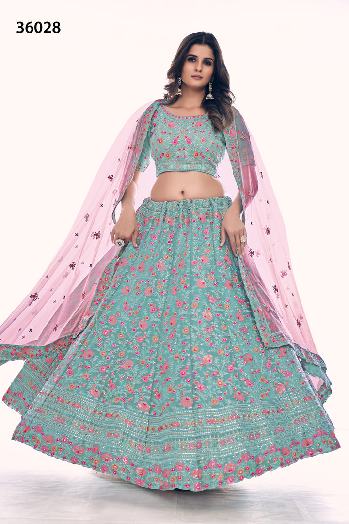 Designer Gota Silk Lehenga Choli Set | Soft Net Dupatta for Women