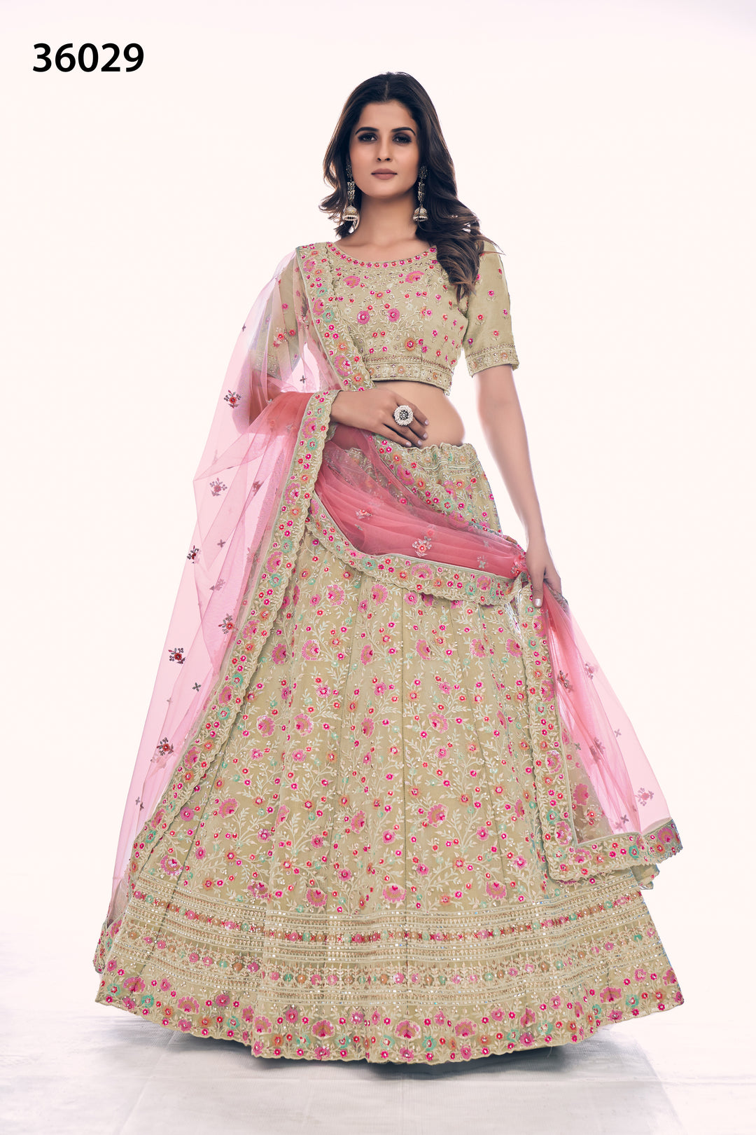 Designer Gota Silk Lehenga Choli Set | Soft Net Dupatta for Women