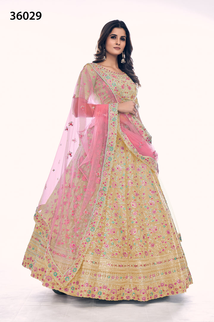 Designer Gota Silk Lehenga Choli Set | Soft Net Dupatta for Women