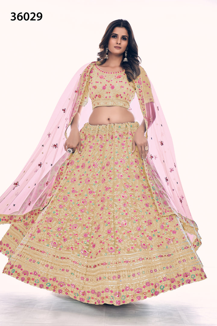 Designer Gota Silk Lehenga Choli Set | Soft Net Dupatta for Women