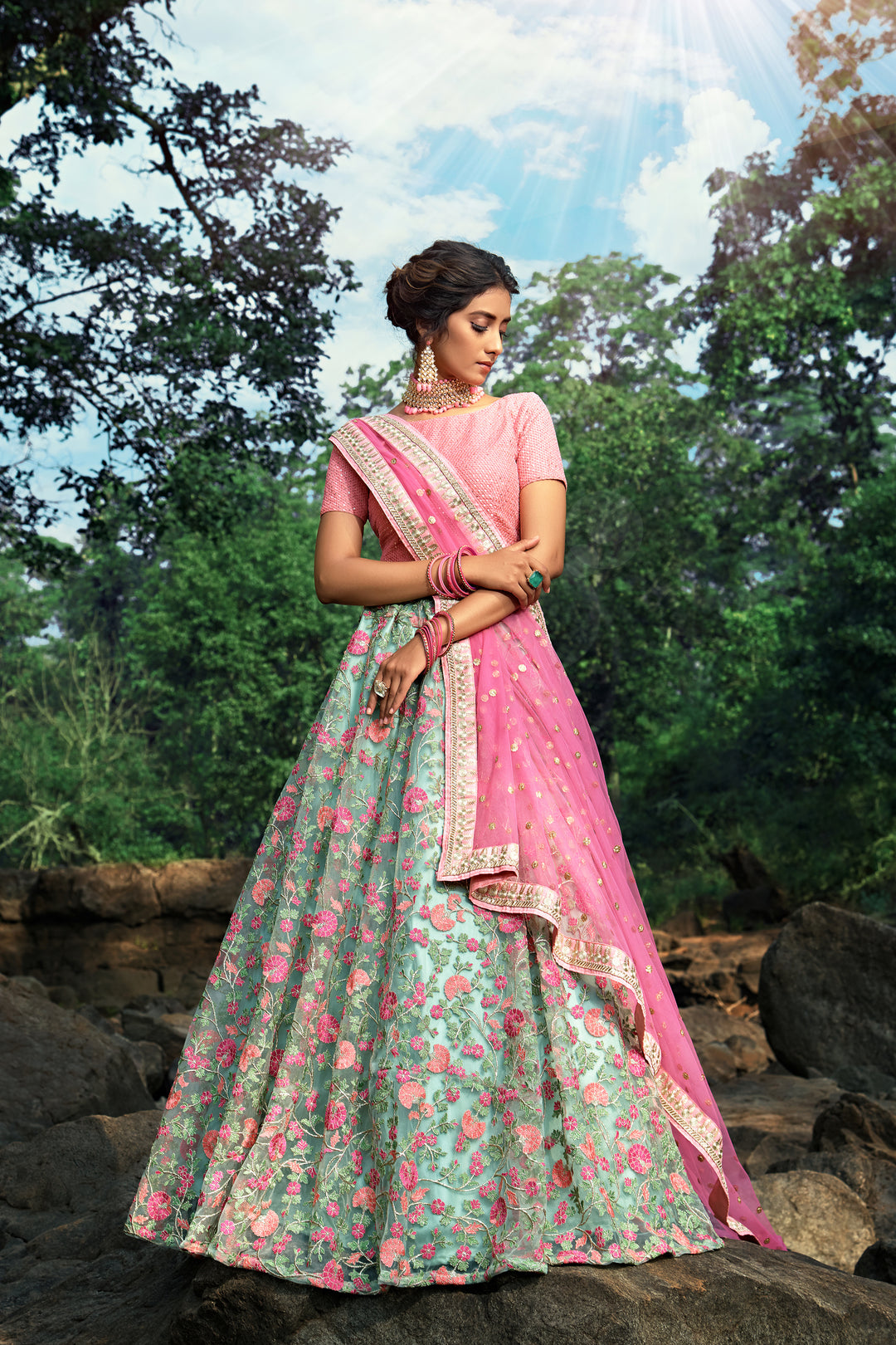 Radiant Soft Net Lehenga Set | Perfect for Celebrations & Festive Events