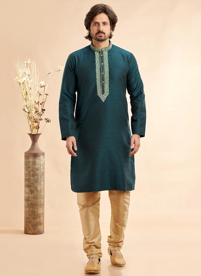 Luxurious Handcrafted jacquard art silk Premium Kurta Pajama | Symbolizing Elegance & Luxury in Every Detail