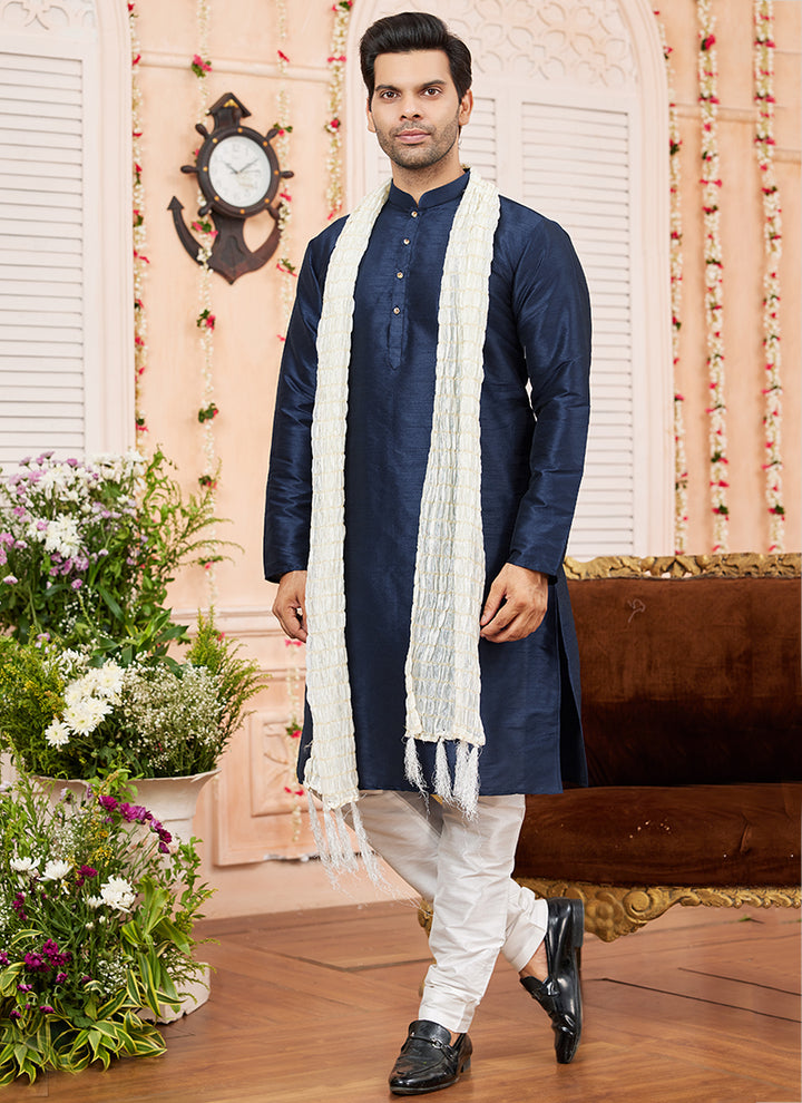 Opulent Grand art silk Premium Kurta Pajama | A Must-Have for Exclusive Festive Wardrobes