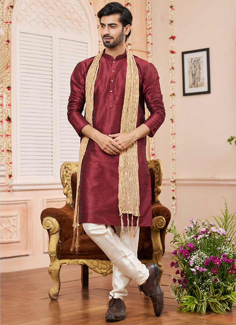 Opulent Grand art silk Premium Kurta Pajama | A Must-Have for Exclusive Festive Wardrobes