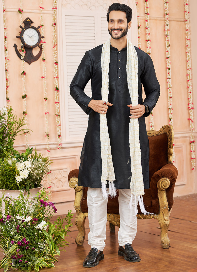 Opulent Grand art silk Premium Kurta Pajama | A Must-Have for Exclusive Festive Wardrobes