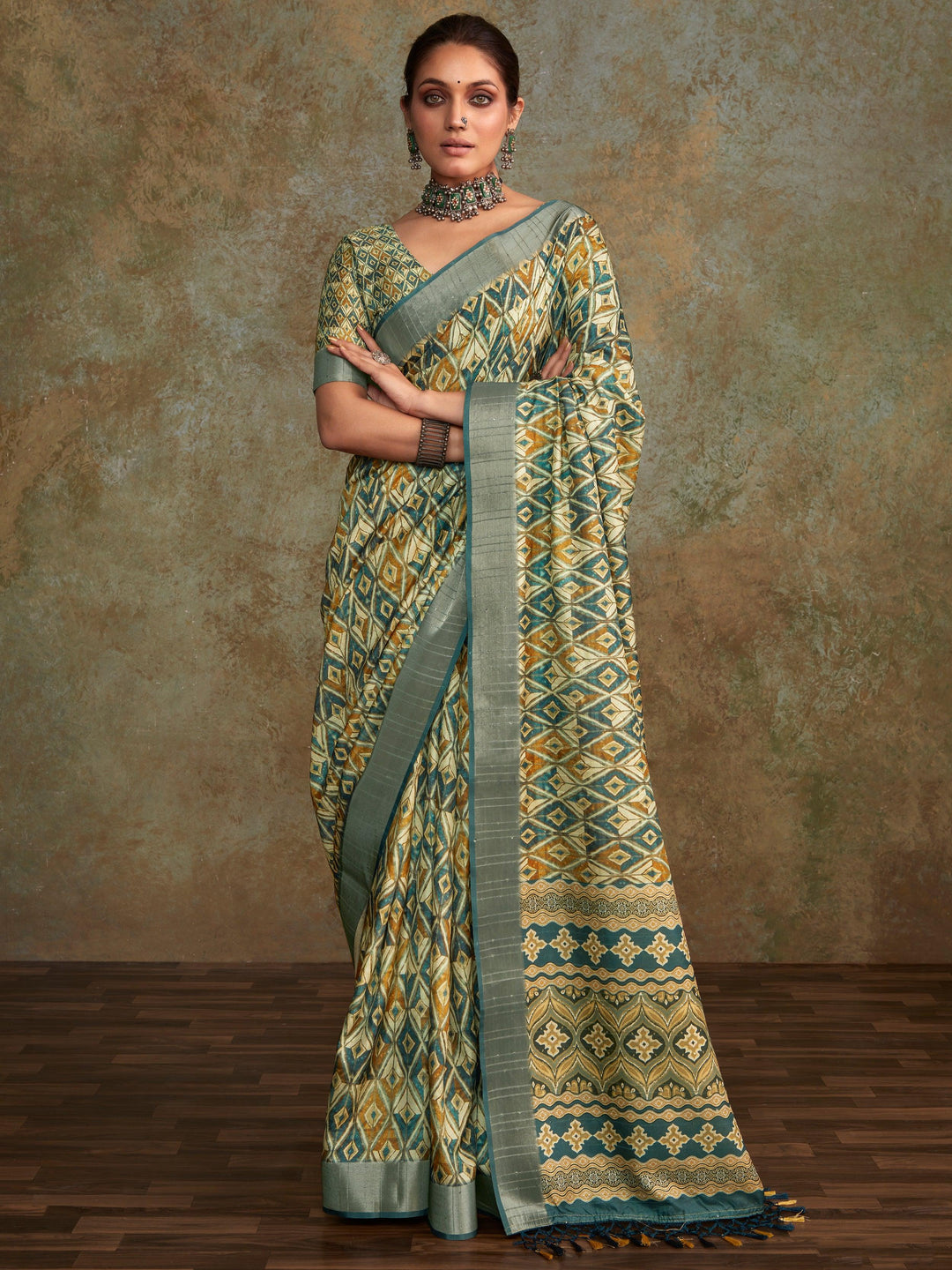 Blue silk saree crafted for elegance and style.