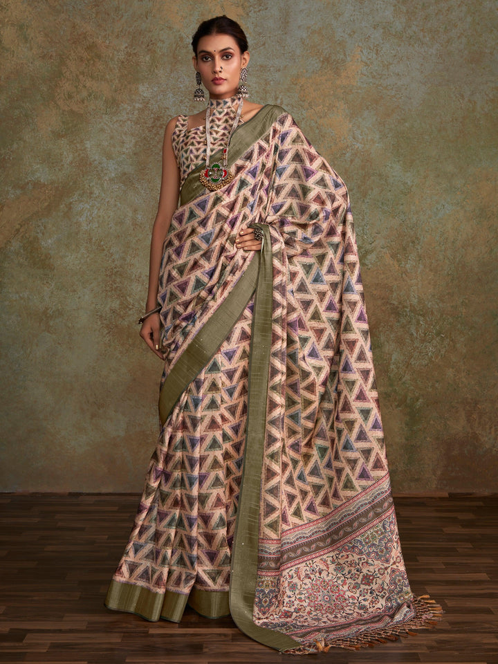 White silk saree crafted for elegance and style.