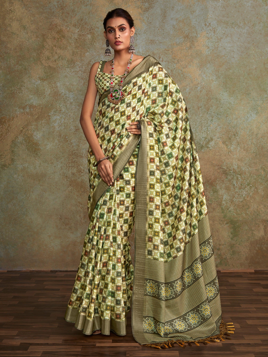 Vibrant color silk saree crafted for elegance and style.