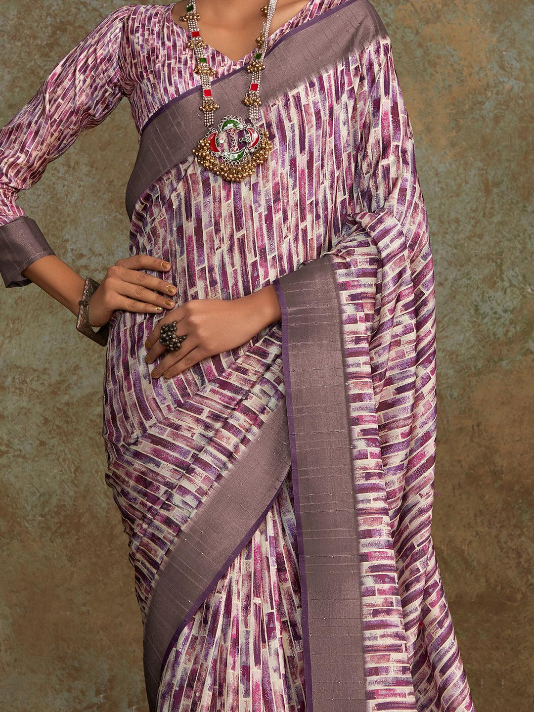 Vibrant color luxurious fabric exclusive attire crafted for elegance and style.