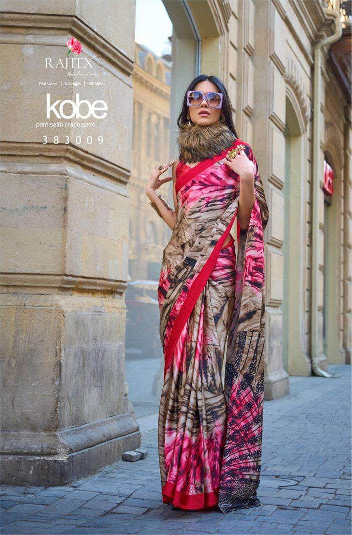 Vibrant Floral & Abstract Sari | Modern Indian Saree for Women