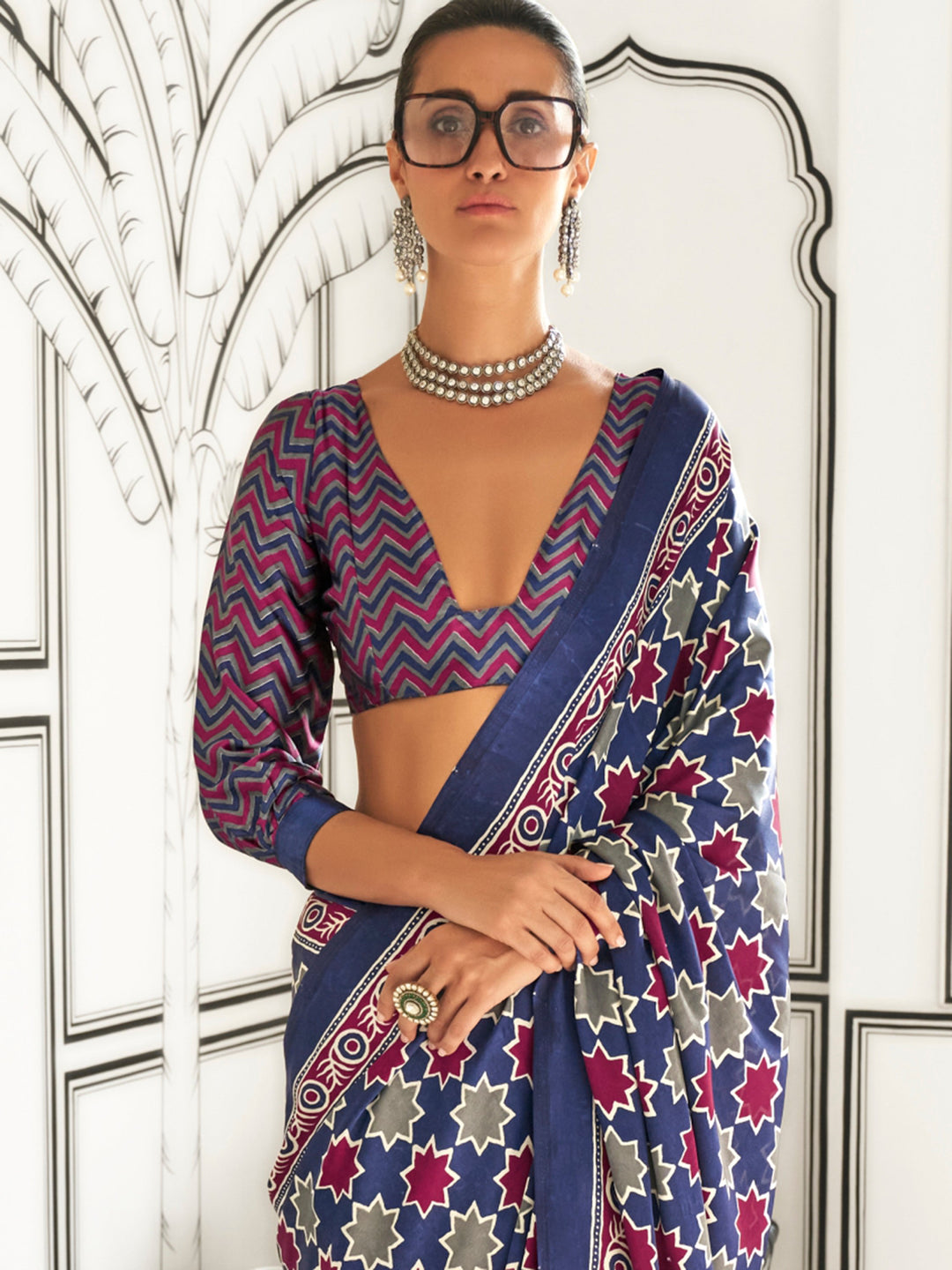 Vibrant color luxurious fabric exclusive attire crafted for elegance and style.