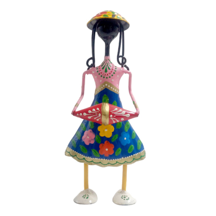 Iron musical lady standing showpiece designed for music lovers