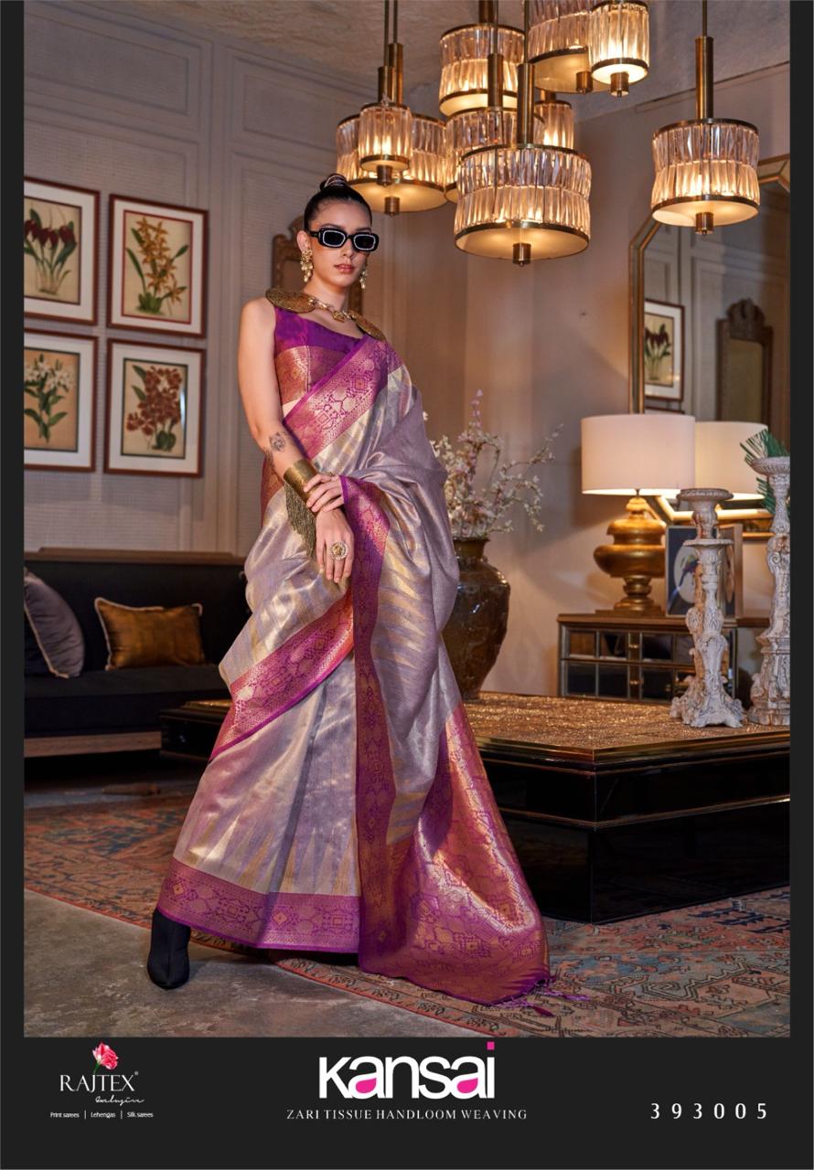 Zari Tissue Silk Saree with Contrast Pallu | Vintage Charm Meets Modern Elegance