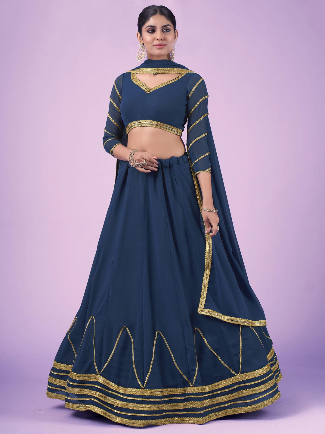 Classic Navy Blue Lehenga for Wedding | Party Wear Lehenga Choli