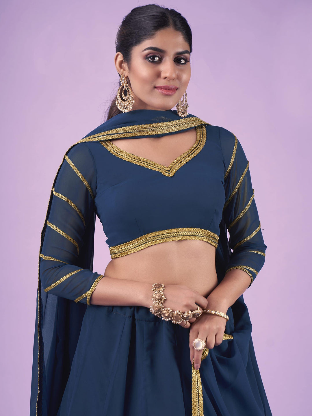 Classic Navy Blue Lehenga for Wedding | Party Wear Lehenga Choli