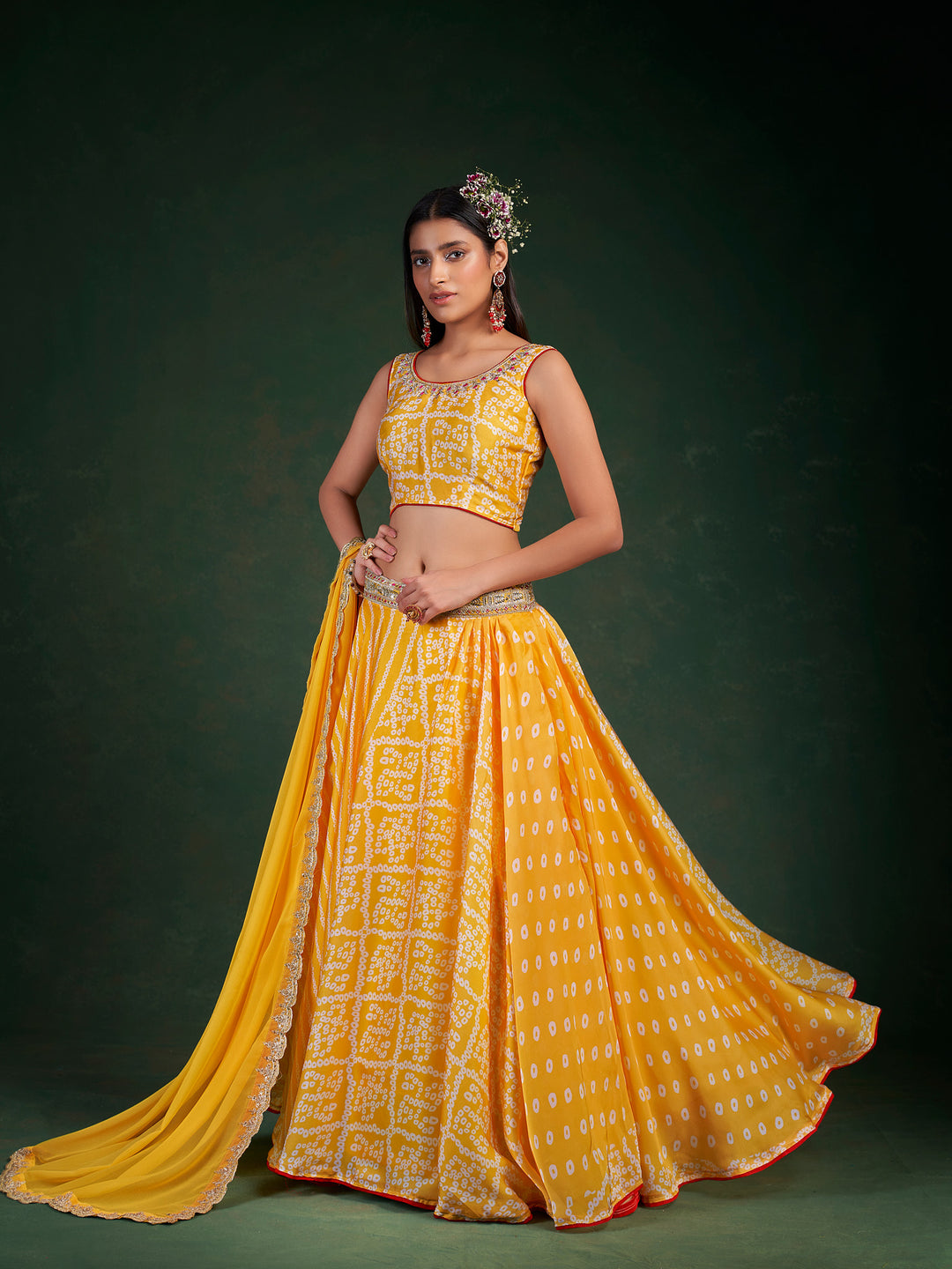 Festive Yellow Lehenga | Elegant Wedding Lehenga Choli for Women