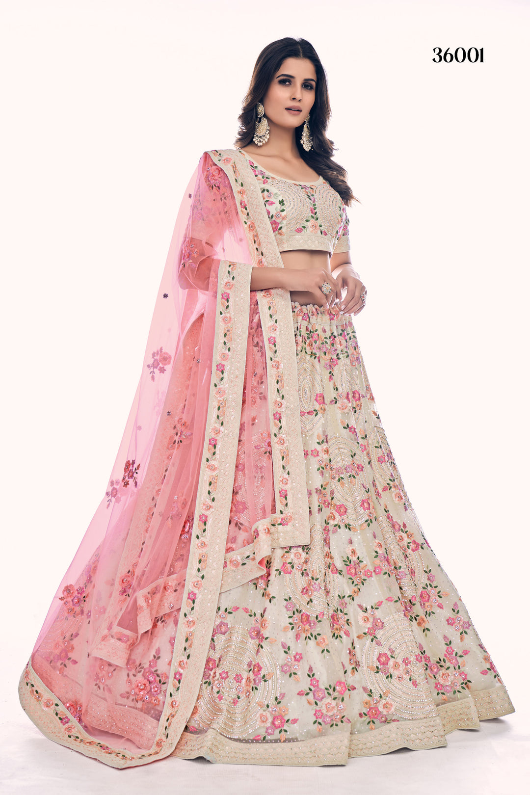 Designer Embroidered Lehenga Choli Set | Soft Net Lehenga for Women