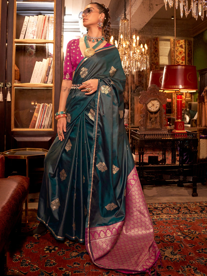 Pink silk saree crafted for elegance and style.