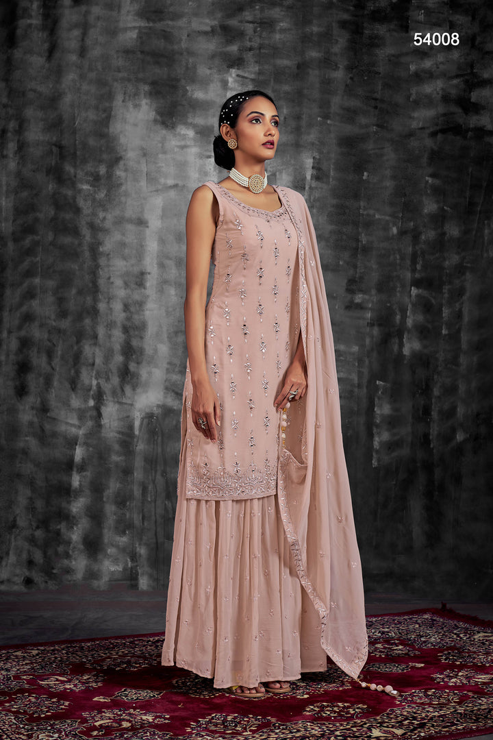 Party Wear Sharara Suit | Embroidered Stitched Kurta with Dupatta