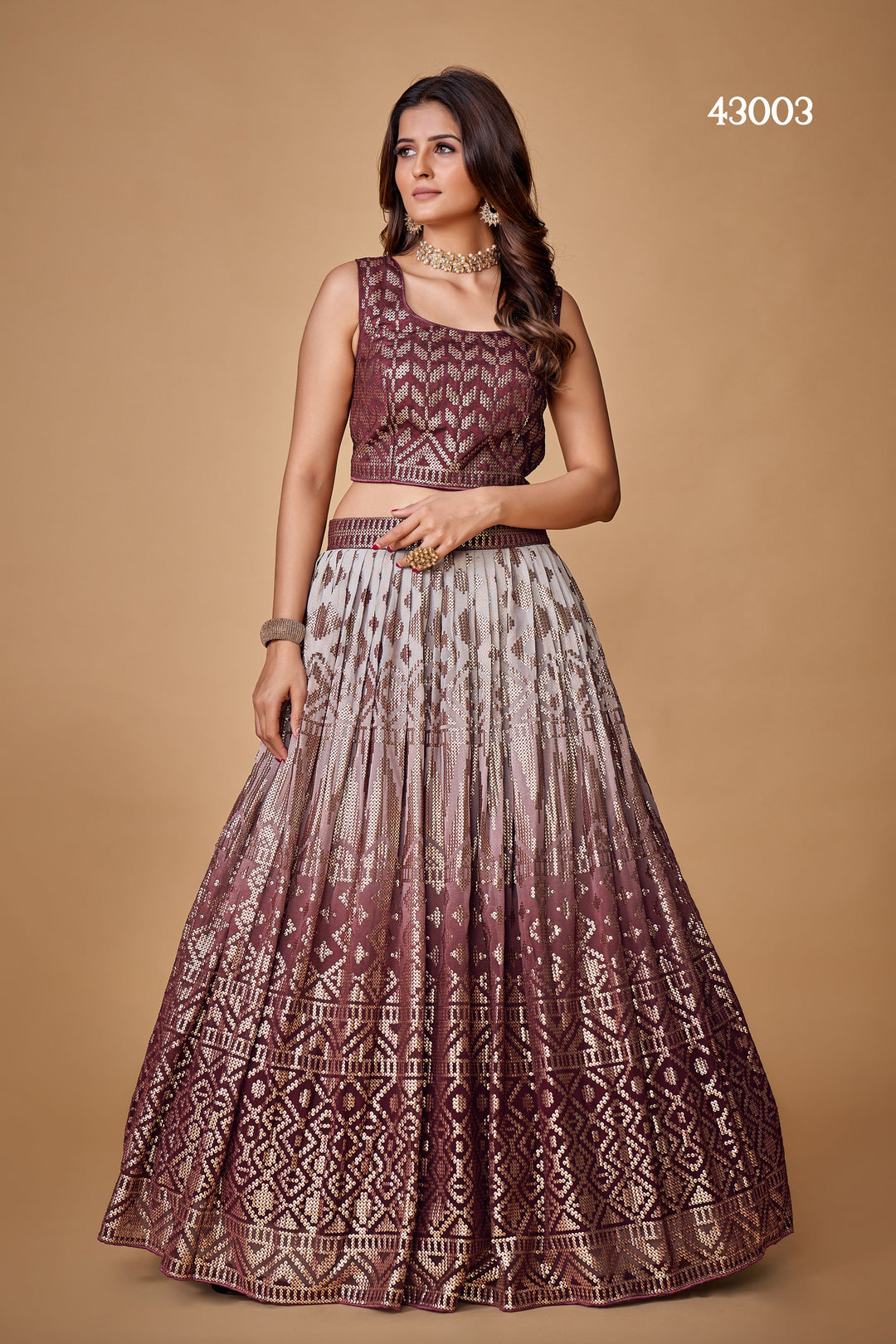 Purple Lehenga Choli | Party Wear Georgette Set