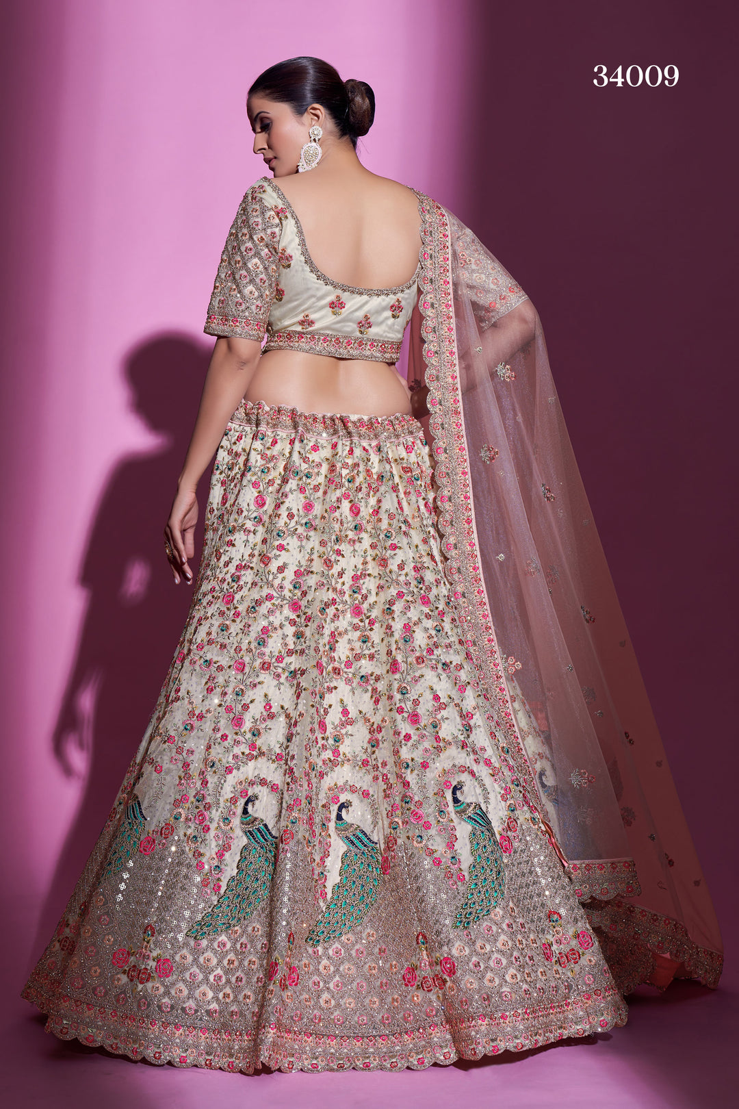 Soft Net Lehenga with Dori & Stone Work | Designer Ethnic Wear