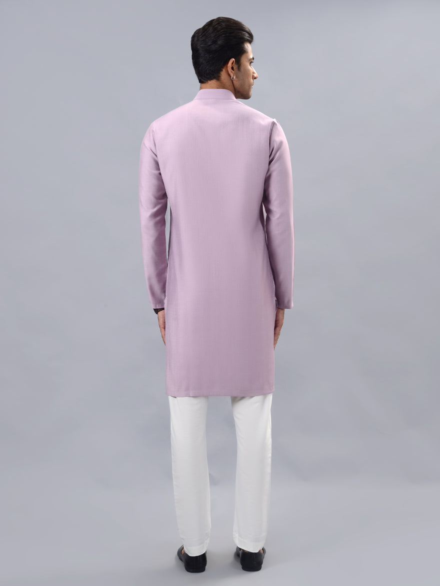 Classic pink kurta pajama set, offering a premium ethnic look for weddings and celebrations.