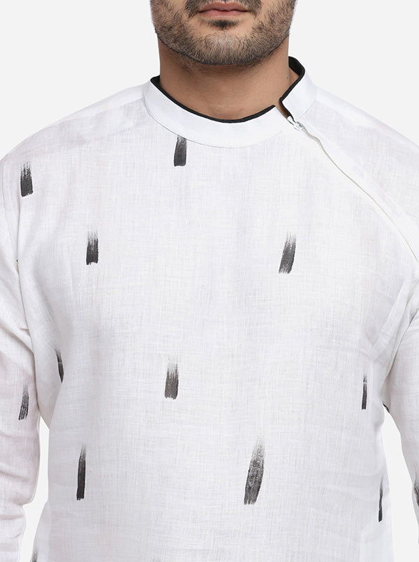 Elegant printed white kurta set, ideal for enhancing your ethnic wardrobe in the USA.