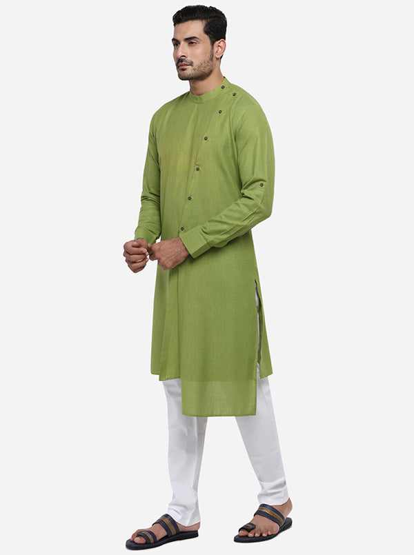 Stylish grass green kurta set, perfect for outings and gatherings in the USA.