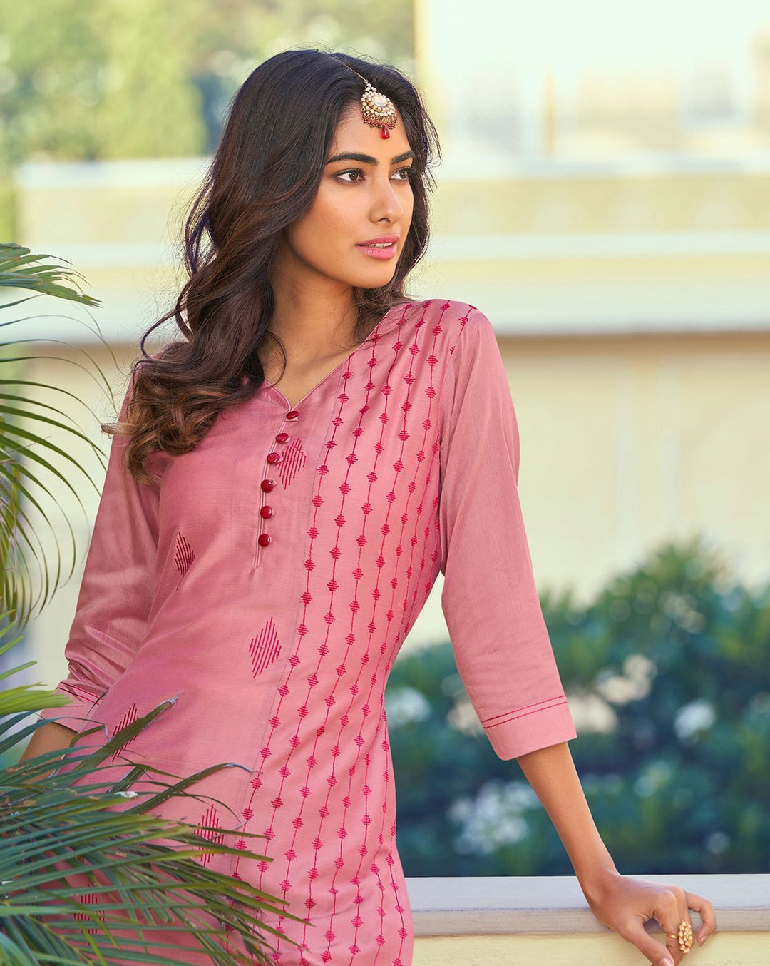 Stylish Pink Silk Outfit | Elegant Hand Embroidery for Festive Occasions