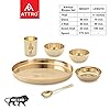 Bhojan Set Satvik Kansya | Bronze Finish Dinner/Thali Set (6 Pieces)