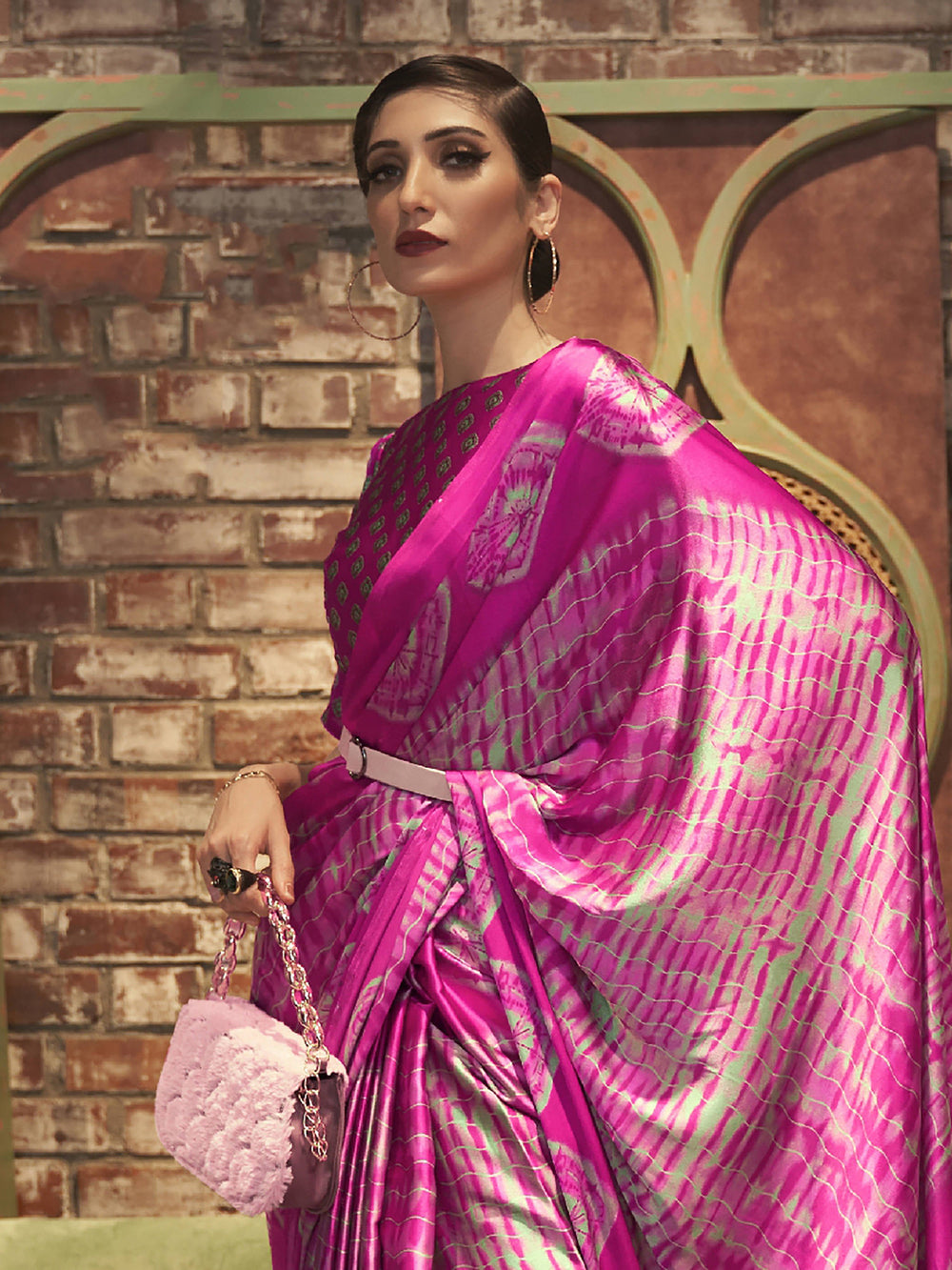 Vibrant color luxurious fabric exclusive attire crafted for elegance and style.