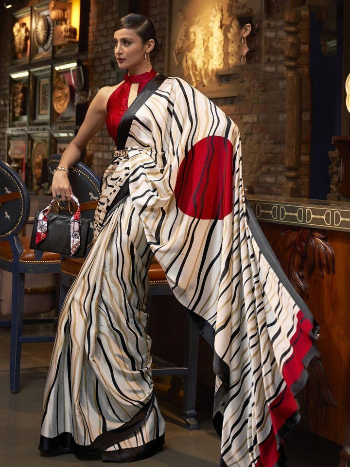 Red silk saree crafted for elegance and style.