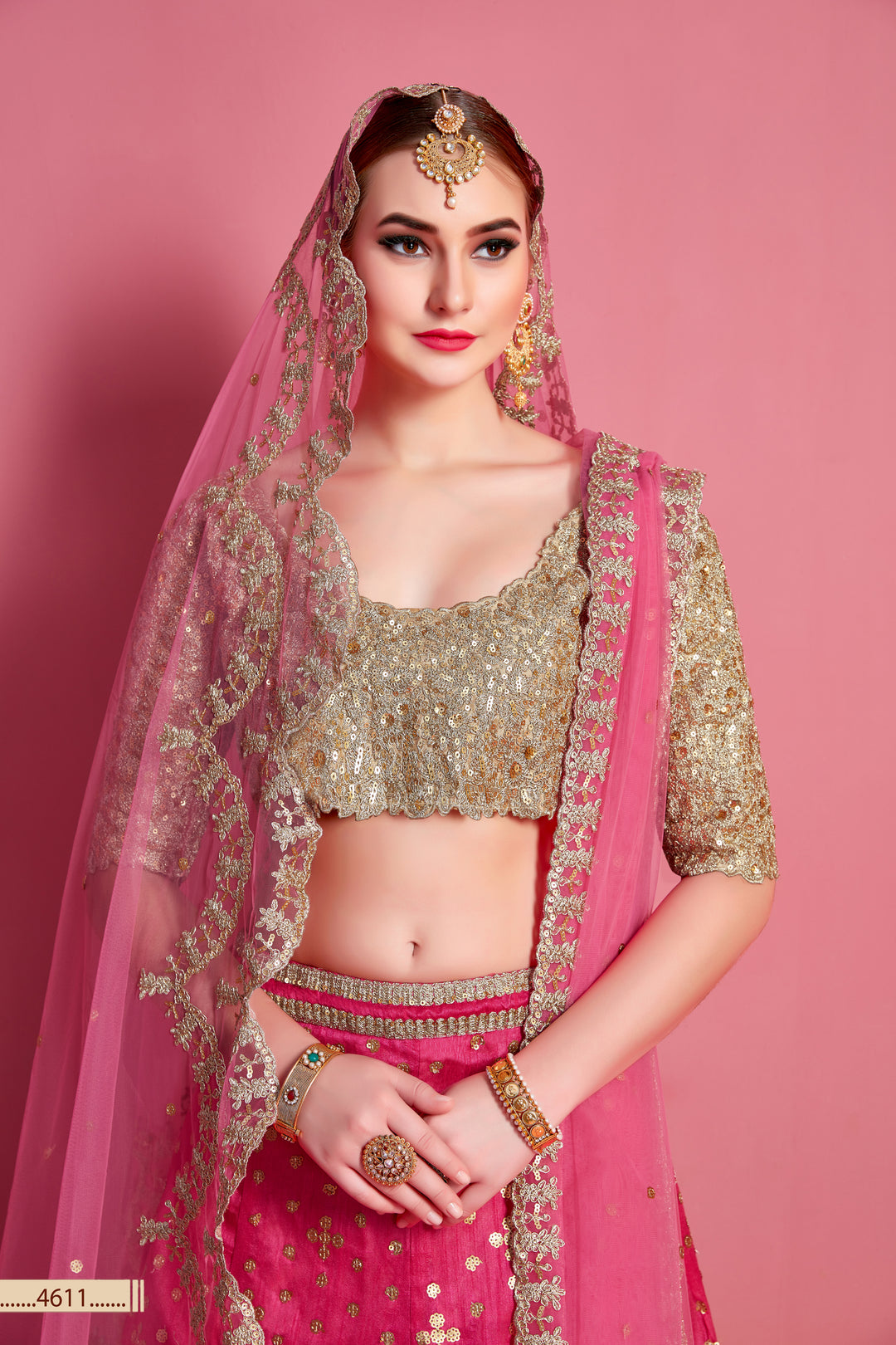 Perfect Pink Lehenga Choli Set | Art Silk with Soft Net Dupatta