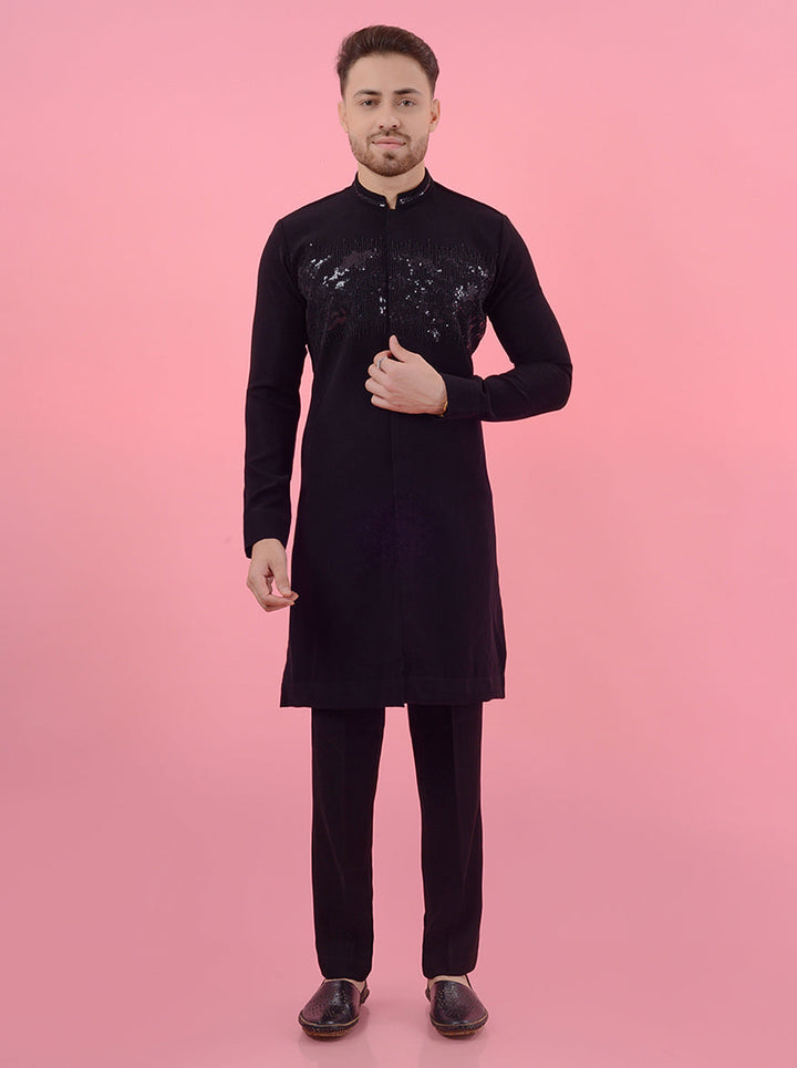 USA men's blue kurta pajama, offering a regular fit for comfort.