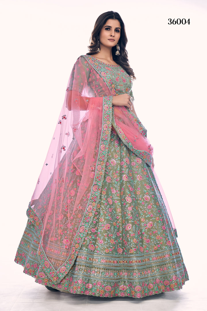 Designer Gota Silk Lehenga Choli Set | Soft Net Dupatta for Women