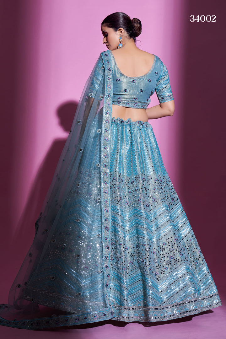 Gota Silk Lehenga with Mirror Work | Elegant Designer Lehenga for Women